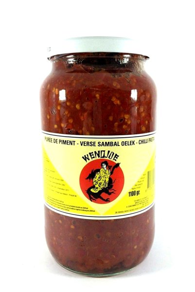 Wendjoe XXL Glas Sambal Oelek - SCHARF / Chilli Paste Chillisoße 1100g