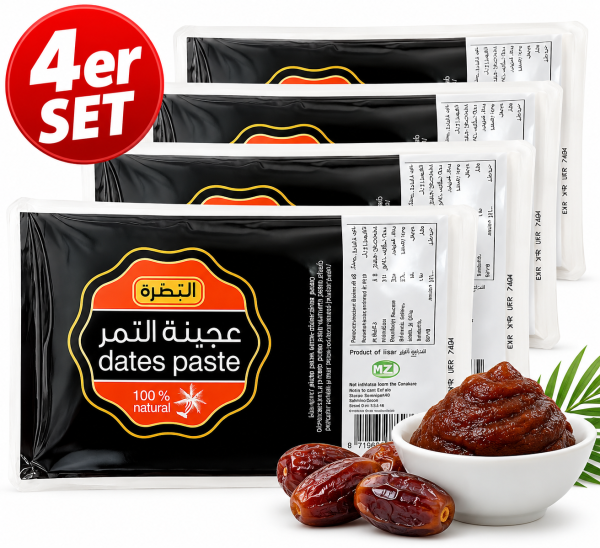 4 x 900g Basra Dattelpaste - Dattelpuree - Dates Paste Ohne Zusatzstoffe