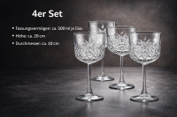 PASABAHCE 440237 Timeless Weingläser, Sektgläser 4er-Set 500ml
