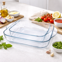 Pasabahce Borcam 159028 2er-Set Auflaufformen 28x28x6cm und 22x22x6cm