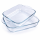 Pasabahce Borcam 159028 2er-Set Auflaufformen 28x28x6cm und 22x22x6cm