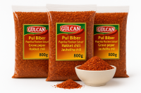 3 x 800g Gülcan XL Beutel Pul Biber scharf  -...