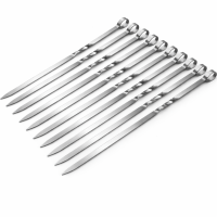 OLYMP 10 x Schaschlikspiesse 1,5 mm Edelstahl 50cm...
