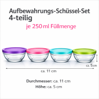 LAV MST243 Aufbewahrungsschüssel 4tlg. Set 250ml