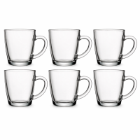 3 x 2er Set - Pasabahce 55531 Teeglas mit Henkel Basic 340ml