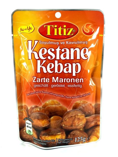 8 x 125g Titiz geschälte Maronen geröstet Essfertig Esskestanien Zarte Maronen